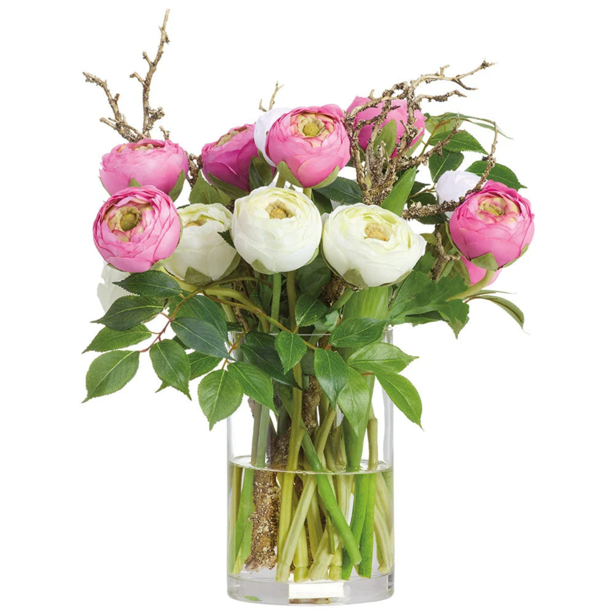 The Clarisse Ranunculus Arrangement | Pink & White Ranunculus in Glass