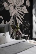 Sidonie Mural — Midnight Botanical Line Art — product view