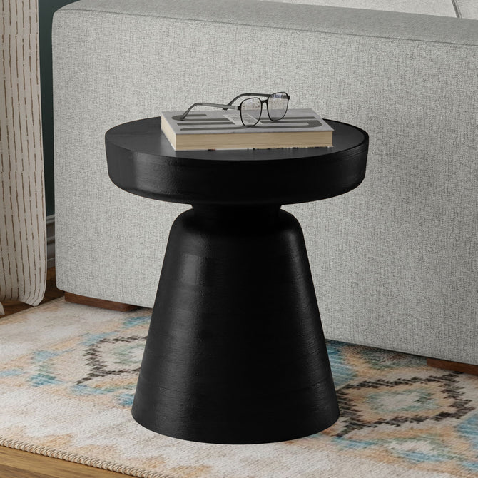 The Elise Accent Table | Sculptural Solid Hardwood