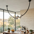 The Céline Chandelier | Smoked Glass & Leather Strap