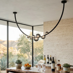 The Céline Chandelier | Smoked Glass & Leather Strap