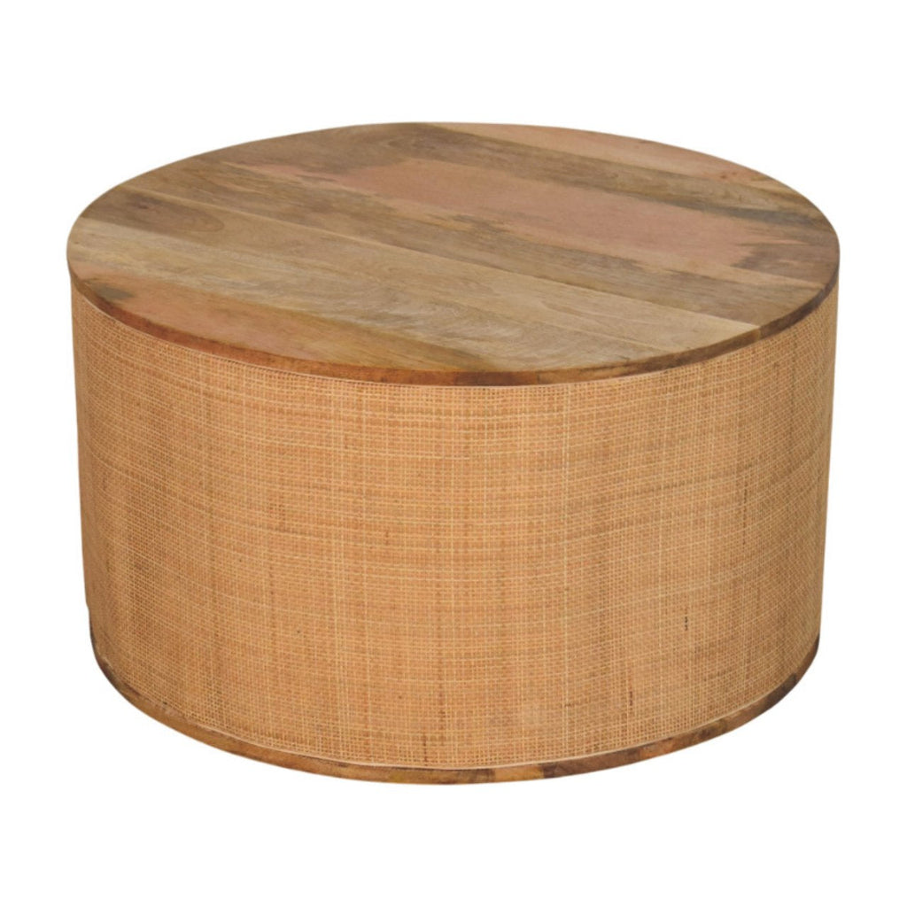 The Larissa Coffee Table | Mango Wood & Rattan