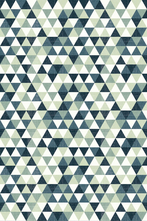 The Amandine Wallpaper — Forest & Slate Mosaic — geogreen canvas non pasted 