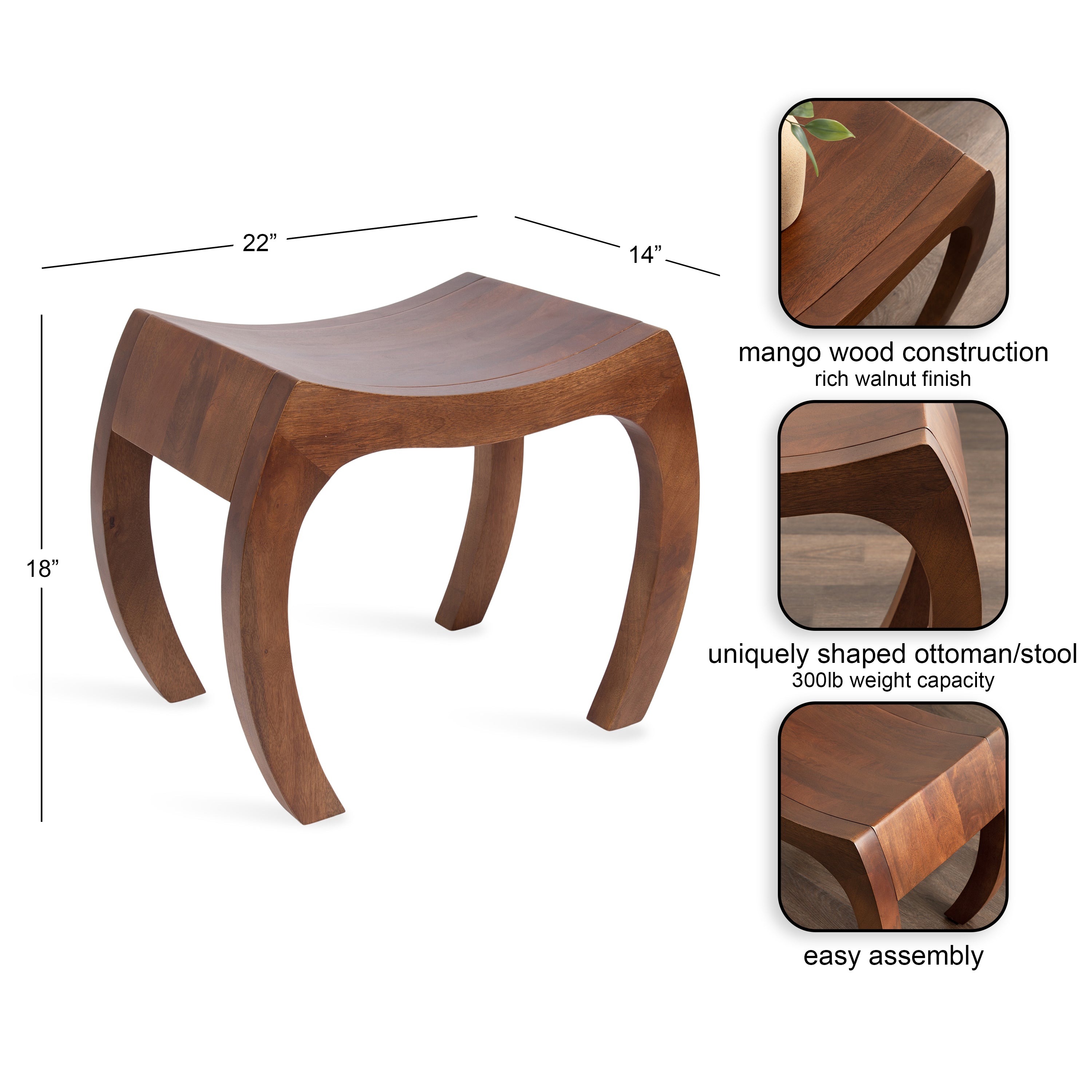 The Loviisa Wood Ottoman — jheo qnde jmiyris jpg