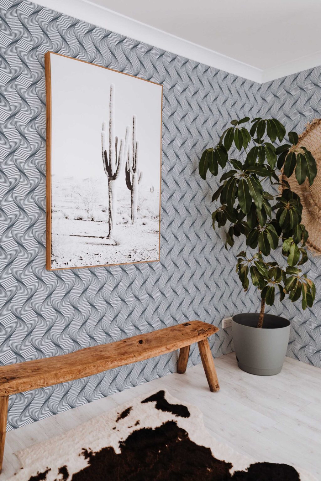The Lucienne Wallpaper — Woven Wave — product view