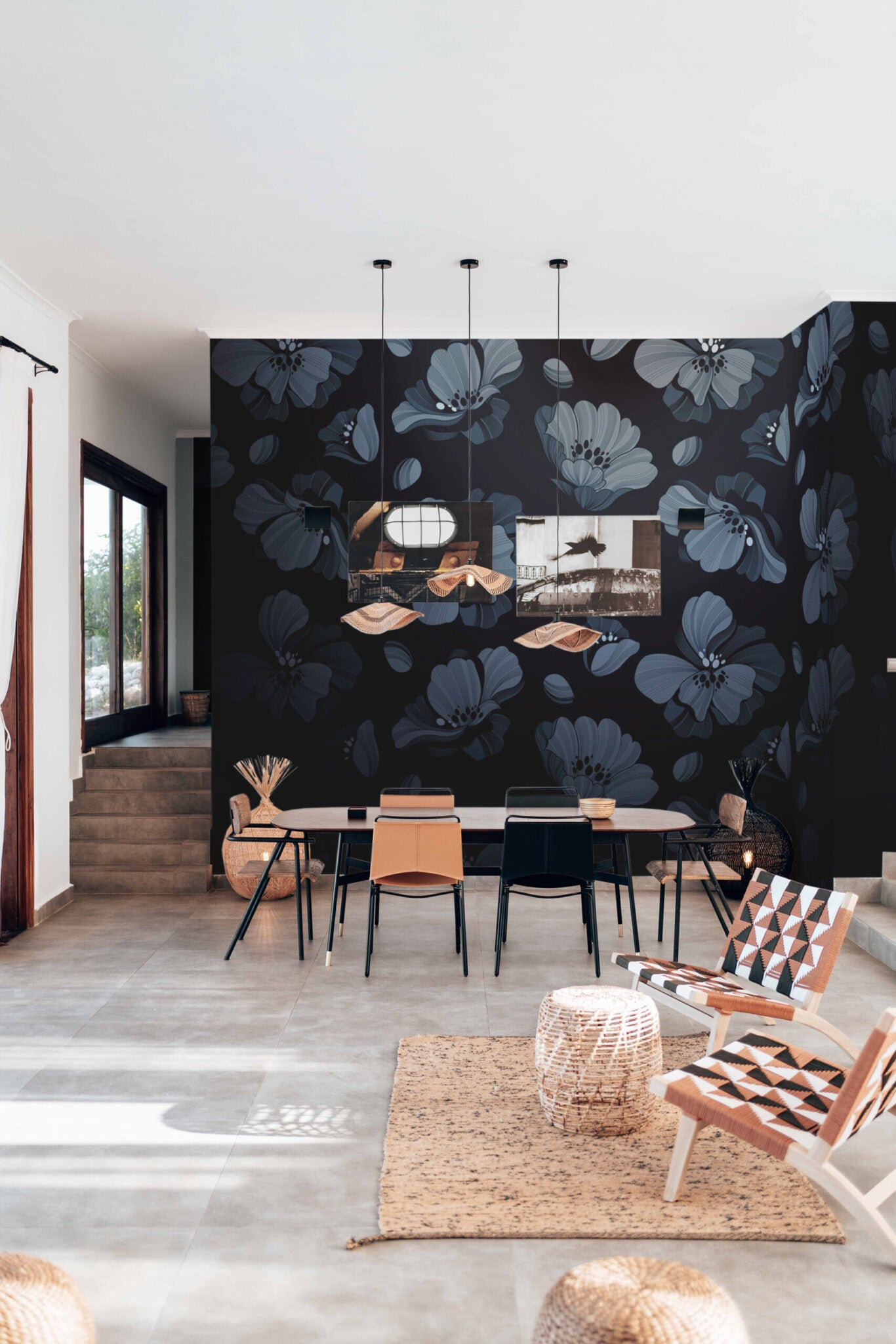 The Ninon Mural — Midnight Floral Rhythm — product view