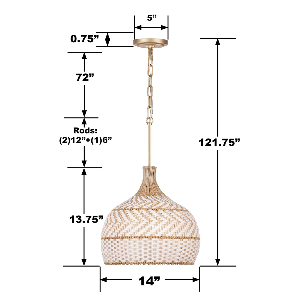 The Zanzibar 3-Light Pendant — Woven Rattan — pen png