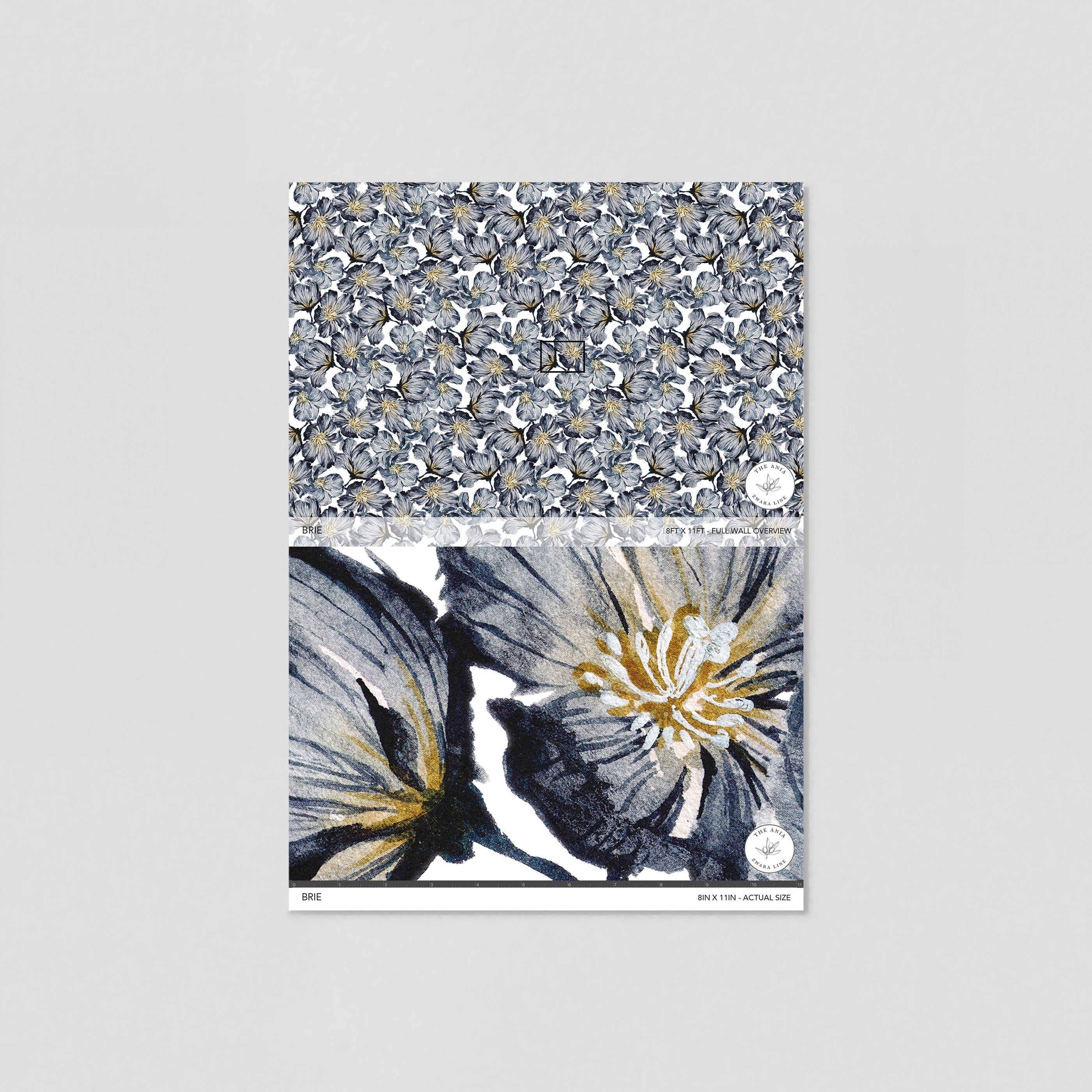 The Solange Wallpaper — Slate Watercolor Bloom — samplemockupcopy jpg