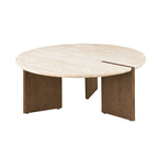 The Odette Coffee Table | Travertine & Oak