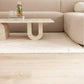 Light Travertine Designer Coffee Table with U Shaped Legs 28W x 48L - Polished Finish
