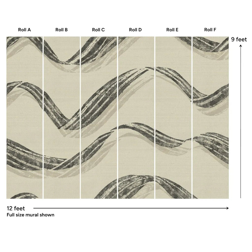 The Maëlys Mural — Sculpted Windswept Wave — grasscloth webp