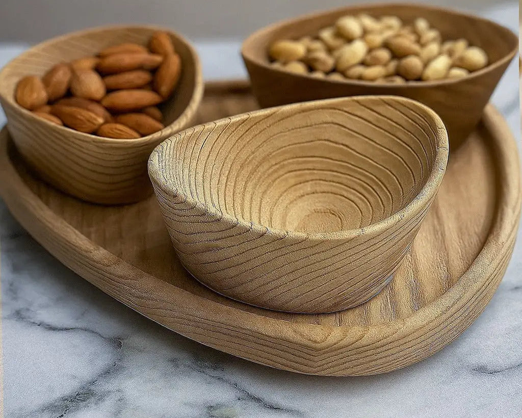 The Marcel Nut Bowl Set | Walnut Wood